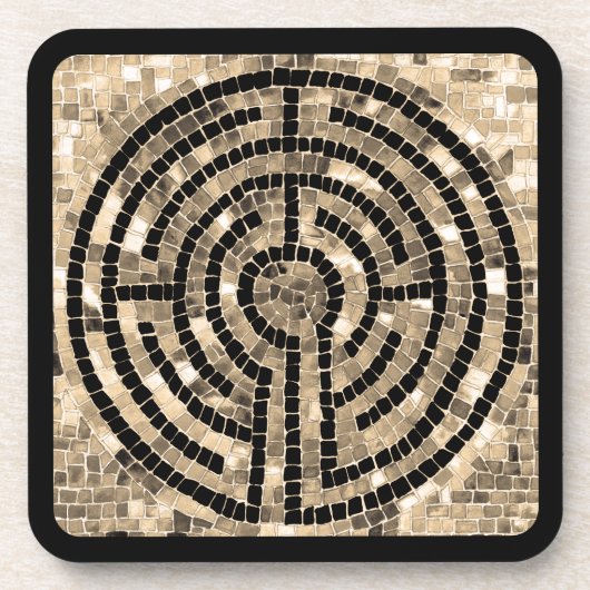LABYRINTH V Untersetzer aus Hartkunststoff - Schwa (Vorderseite)