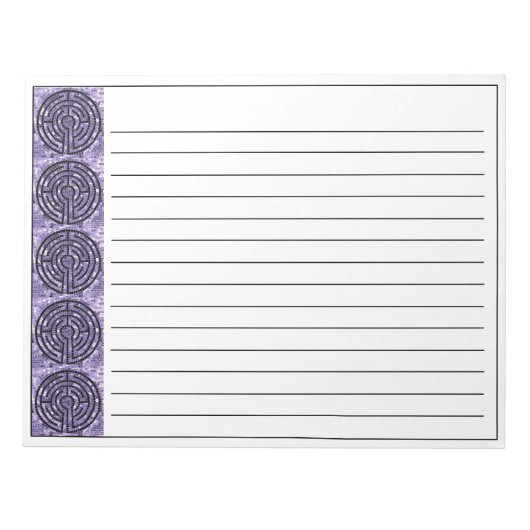 LABYRINTH VI 11"x8.5" Notepad + Linien Notizblock (Vorderseite)