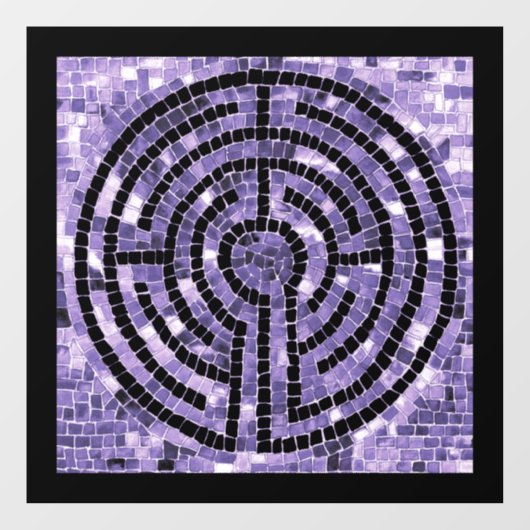 LABYRINTH VI 12x12 Window Cling - Schwarz Fensteraufkleber (Blatt)