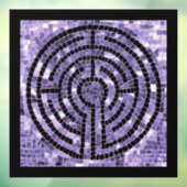 LABYRINTH VI 12x12 Window Cling - Schwarz Fensteraufkleber (Blatt 3)
