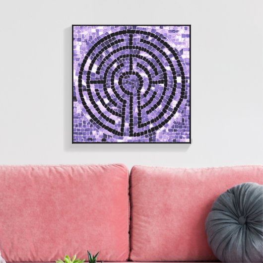 LABYRINTH VI 12x12 Wrapped Canvas (.75" Deep) Leinwanddruck (Insitu (Wohnzimmer))