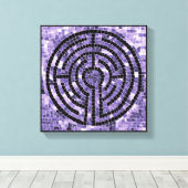 LABYRINTH VI 12x12 Wrapped Canvas (.75" Deep) Leinwanddruck (Insitu (Holzboden))