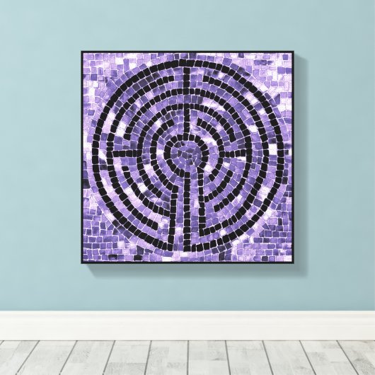 LABYRINTH VI 12x12 Wrapped Canvas (.75" Deep) Leinwanddruck (Insitu (Holzboden))