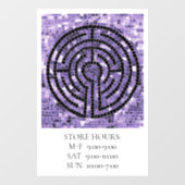 LABYRINTH VI 12x18 Window Cling +Text Fensteraufkleber (Blatt)
