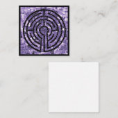 LABYRINTH VI 2,5" Square Flat Card/Black Mitteilungskarte (Vorne/Hinten)