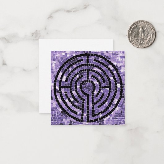LABYRINTH VI 2,5" Square Flat Card Mitteilungskarte (Vorderseite/Rückseite Beispiel)