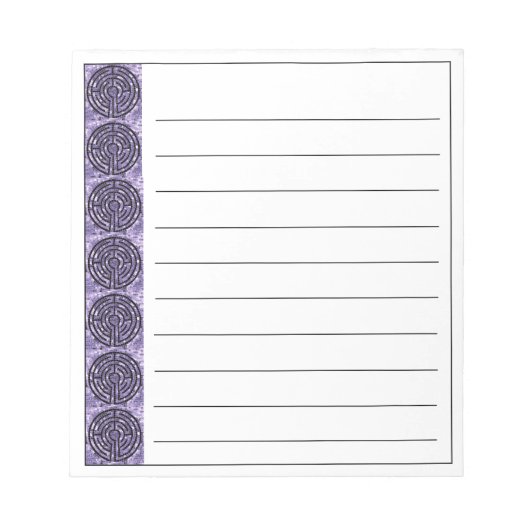 LABYRINTH VI 5.5x6 Notepad + Linien Notizblock (Vorderseite)