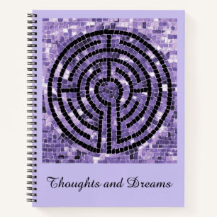LABYRINTH VI 8.5x11 Notebook + Text-Amethyst Notizblock