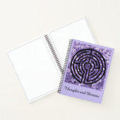 LABYRINTH VI 8.5x11 Notebook + Text-Amethyst Notizblock (Innenseite)