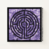 LABYRINTH VI 8.5x8.5 SpiralNotebook - Schwarz Notizblock (Rückseite)