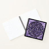 LABYRINTH VI 8.5x8.5 SpiralNotebook - Schwarz Notizblock (Innenseite)