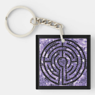 LABYRINTH VI Acrylic Square Schlüsselanhänger
