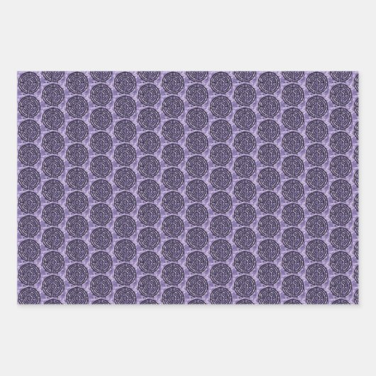 LABYRINTH VI Flachpapier Geschenkpapier Set (Vorderseite 3)