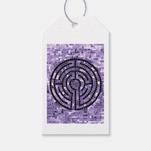 LABYRINTH VI Geschenkanhänger - Weiß (Vorderseite)