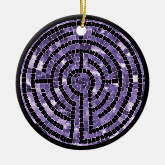 LABYRINTH VI Keramik Circle Ornament (Vorne)