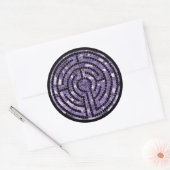 LABYRINTH VI Large Round Stickers - Black (Umschlag)