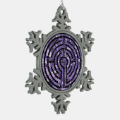 LABYRINTH VI Pewter Snowflake Ornament (Links)