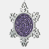 LABYRINTH VI Pewter Snowflake Ornament (Rechts)