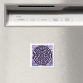 LABYRINTH VI Quadratischer Magnet - Weiß (In Situ (Geschirrspüler))