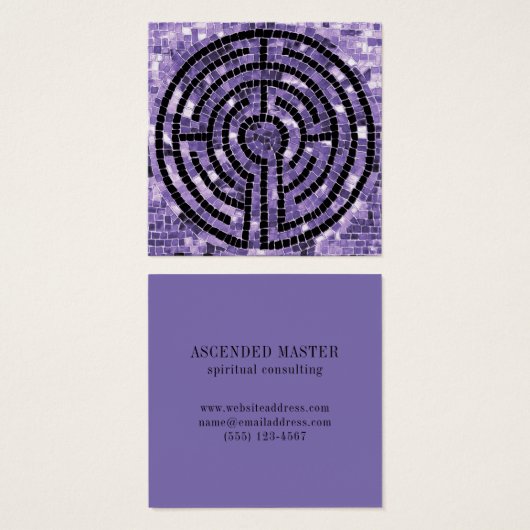 LABYRINTH VI Square Business Card - Traube (Vorne & Hinten)
