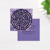 LABYRINTH VI Square Business Card - Traube (Schreibtisch)