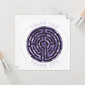 LABYRINTH VI Square Flat Dankeschön Karte (Vorderseite/Rückseite Beispiel)