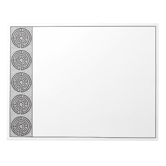 LABYRINTH VII 11x8.5 Notepad Notizblock (Vorderseite)