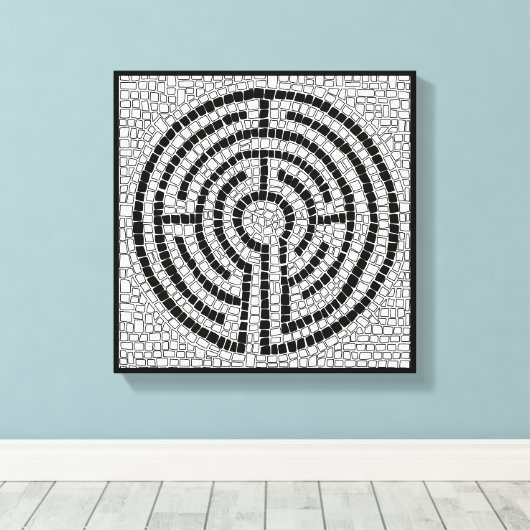 LABYRINTH VII 12x12 Wrapped Canvas (1,5" Deep) Leinwanddruck (Insitu (Holzboden))
