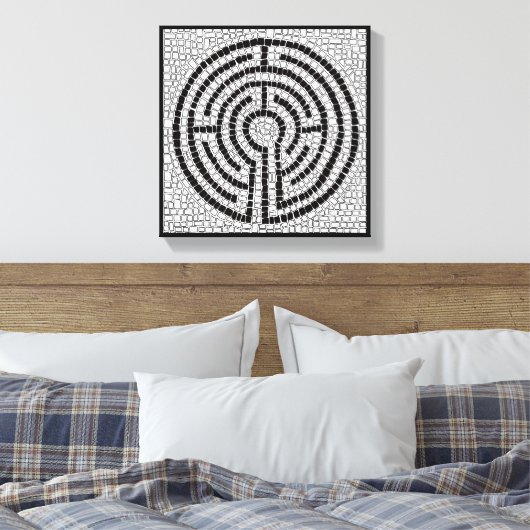 LABYRINTH VII 12x12 Wrapped Canvas (1,5" Deep) Leinwanddruck (Insitu (Schlafzimmer))