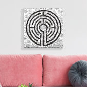 LABYRINTH VII 12x12 Wrapped Canvas (.75" Deep) Leinwanddruck (Insitu (Wohnzimmer))