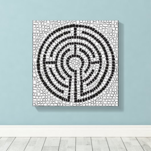 LABYRINTH VII 12x12 Wrapped Canvas (.75" Deep) Leinwanddruck (Insitu (Holzboden))