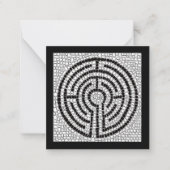 LABYRINTH VII 2,5" Square Flat Card/Black Mitteilungskarte (Vorderseite)