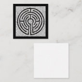 LABYRINTH VII 2,5" Square Flat Card/Black Mitteilungskarte (Vorne/Hinten)