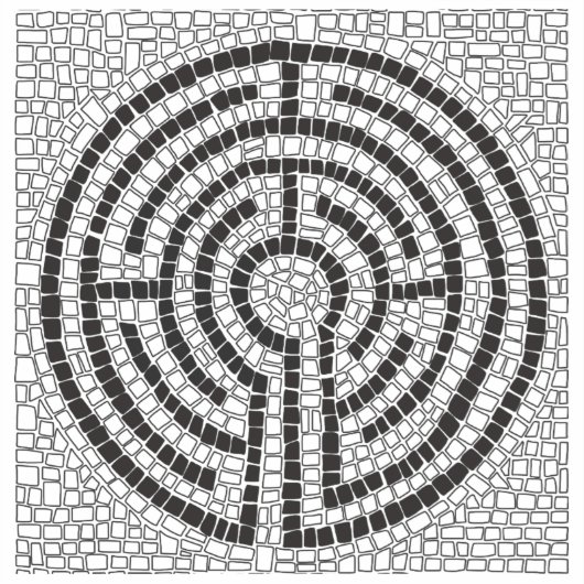 LABYRINTH VII 2x2 Vinyl Sticker (Vorderseite)