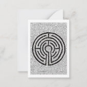 LABYRINTH VII 3.5x2.5 Leere Flachkarte - weiß Mitteilungskarte (Vorderseite)