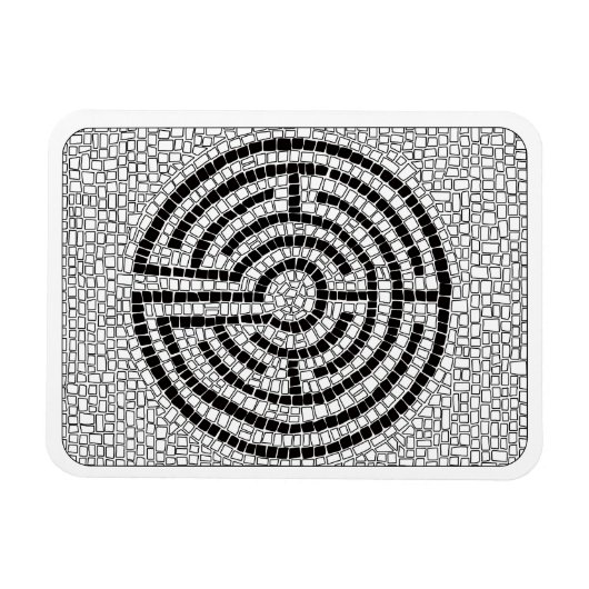 LABYRINTH VII 3x4 Flexible Magnet - Weiß (Horizontal)