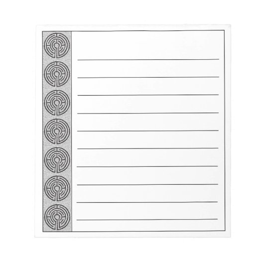 LABYRINTH VII 5.5x6 Notepad + Linien Notizblock (Vorderseite)