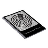 LABYRINTH VII 6.5x8.75 SpiralNotebook + Text Notizblock (Rechte Seite)