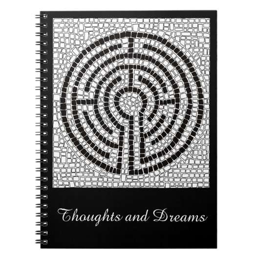 LABYRINTH VII 6.5x8.75 SpiralNotebook + Text Notizblock (Vorderseite)