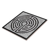 LABYRINTH VII 6x6 Keramik Tile - Schwarz Fliese (Seite)
