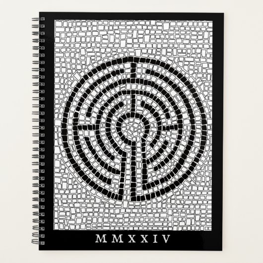 LABYRINTH VII 8.5x11 Planer + Text / Schwarz (Vorderseite)