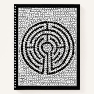 LABYRINTH VII 8.5x11 Spiral-Notebook Notizblock