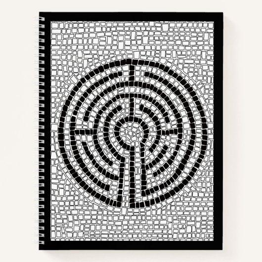 LABYRINTH VII 8.5x11 Spiral-Notebook Notizblock (Vorderseite)