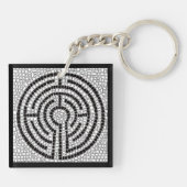LABYRINTH VII Acrylic Square Schlüsselanhänger (Rückseite)