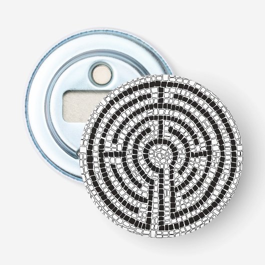 LABYRINTH VII Button Flaschenöffner (Vorderseite)