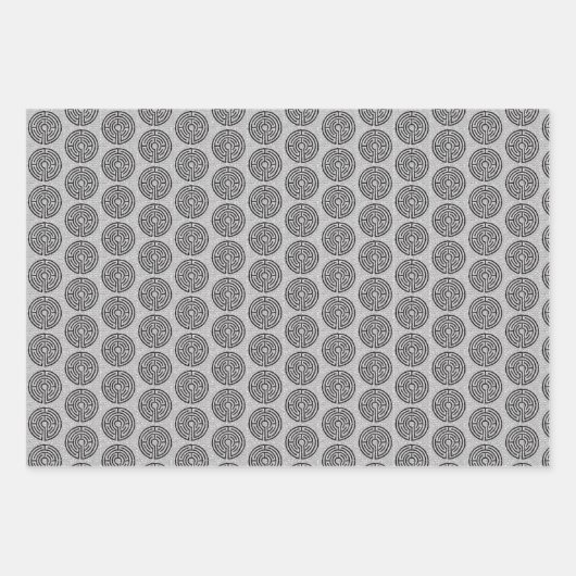 LABYRINTH VII Flachpapier Geschenkpapier Set (Vorderseite 3)