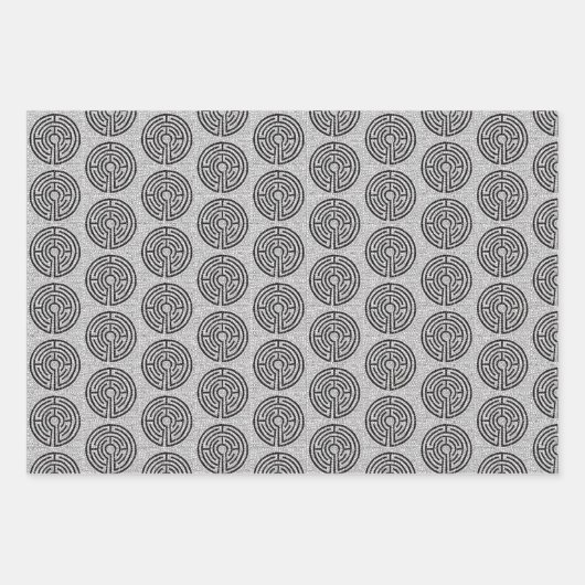 LABYRINTH VII Flachpapier Geschenkpapier Set (Vorderseite 2)