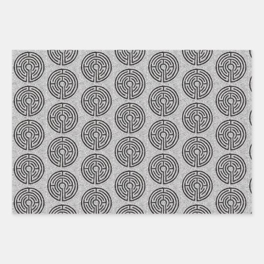 LABYRINTH VII Flachpapier Geschenkpapier Set (Vorderseite)