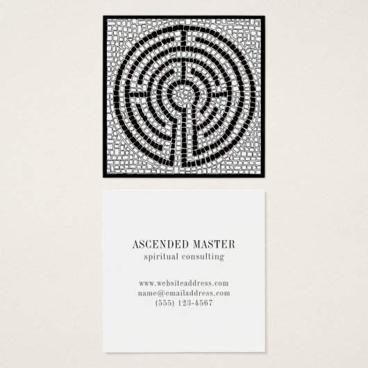 LABYRINTH VII Square Business Card (Vorne & Hinten)