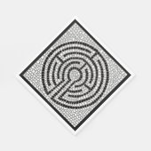 LABYRINTH VII Standard Lunch Paper Napkin - Black Serviette (Ecke)